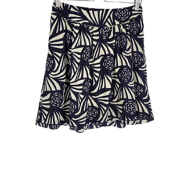 Corey Lynn Calter Women's Blue Geometric Floral Skirt Small Lined